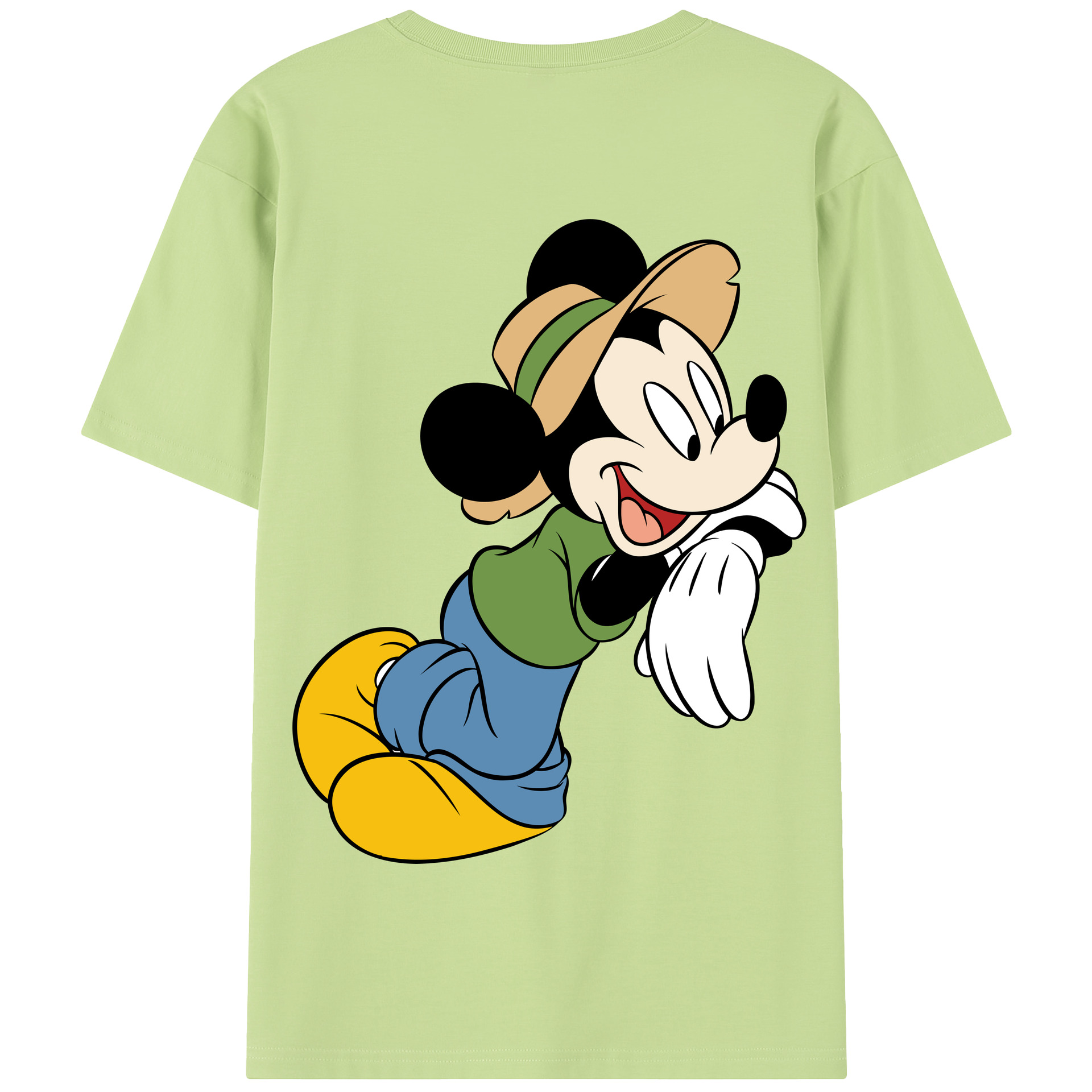 （画像用） ミッキーマウス Mickey Mouse 綿100％半袖Tシャツ（背面プリント）